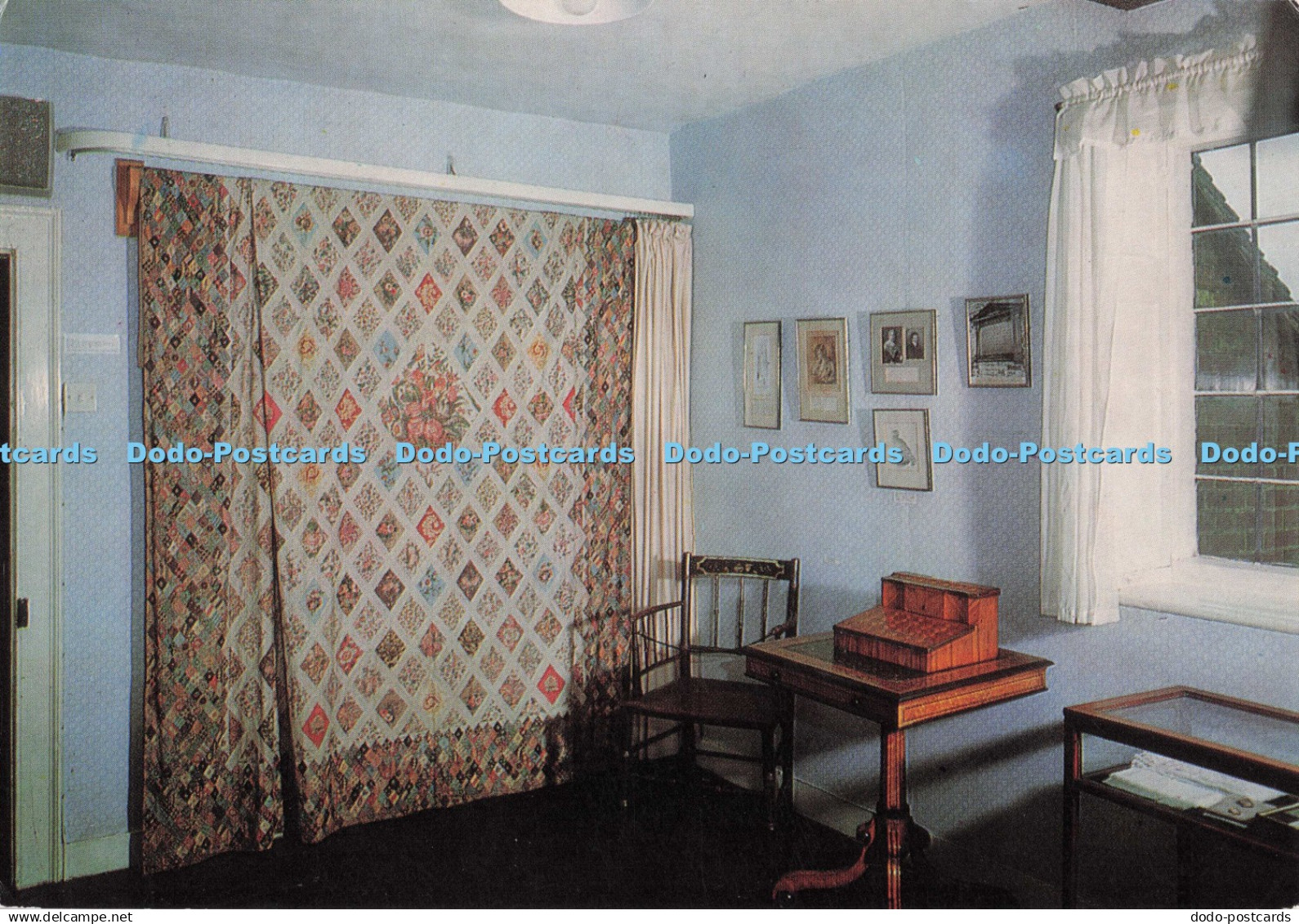 D296845 Chawton. Jane Austen Bedroom. Showing Patchwork Quilt. J. Butler Kearney