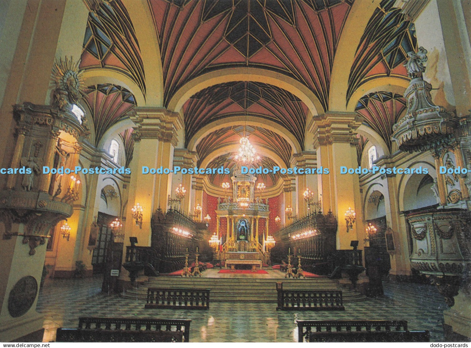 D298027 Peru. Lima. Cathedral. Central Nave. Peru Antiguo Slides. No. 146. E. Ei