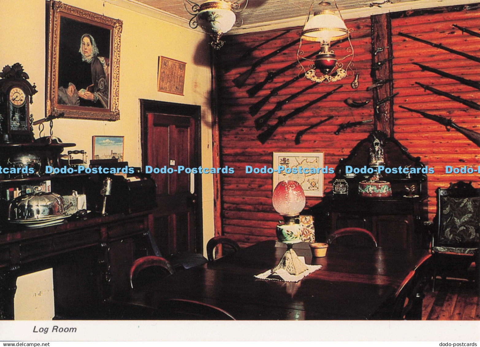 D298113 Log Room. Tyntyndyer Homestead near Swan Hill. Interior of the Log Cabin