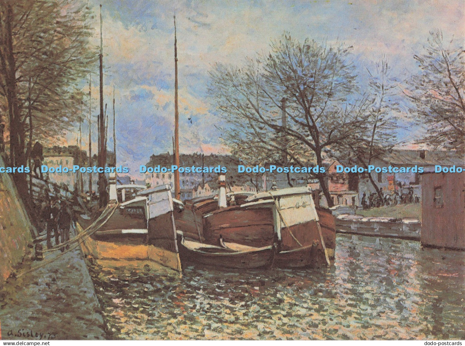 D299004 Canal Saint Martin 1870. Athena International. Alfred Sisley. Oskar Rein