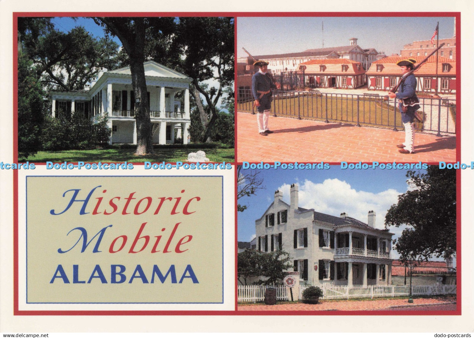 D299847 Alabama. Historic Mobile. Ocean Springs. Plastichrome. Multi View