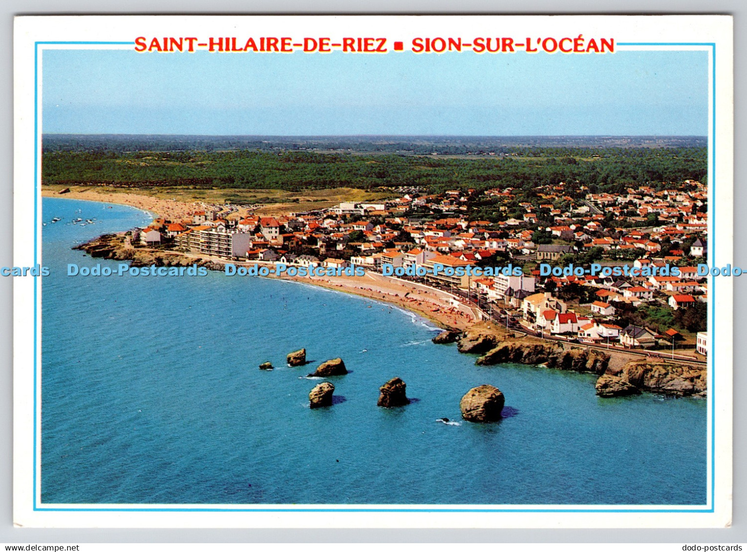 D301282 Saint Hilaire de Riez Sion sur l Ocean Vue Generale et la Corniche Artau