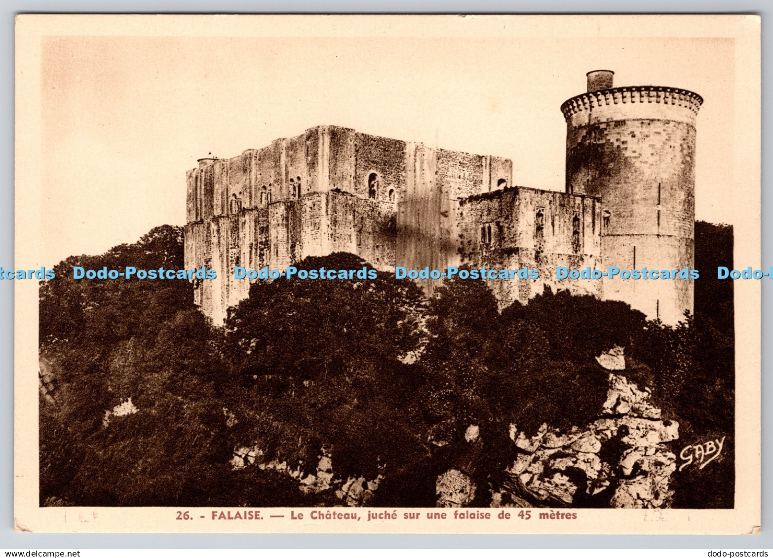 D302174 Falaise Le Chateau Juche sur une Falaise de 45 metres Vasnier
