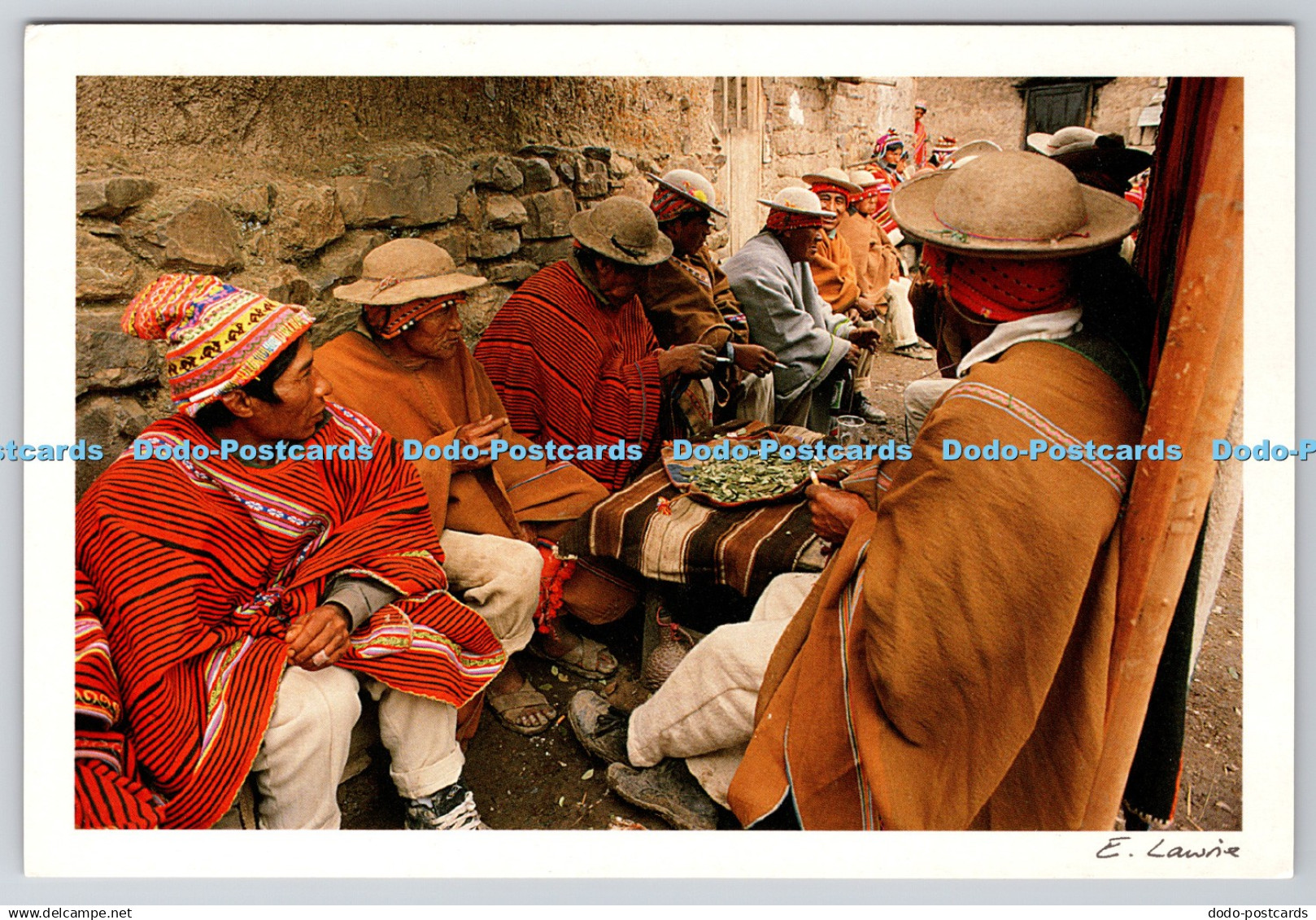 D302897 Men Chewing Coca Apolobamba Hombres Masticano Coca Eric Lawrie Andean Im