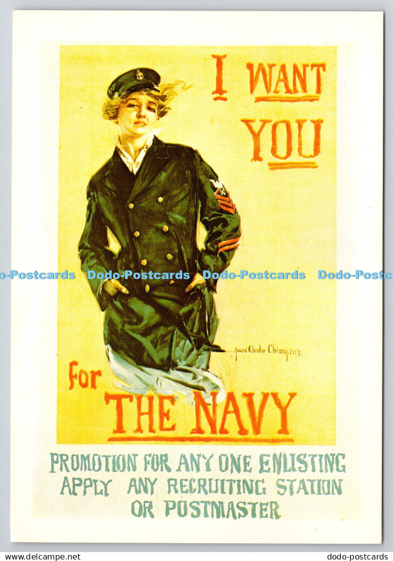 D306566 Postcard I want You for the Navy Howard Chandler Christy Imperial War Mu