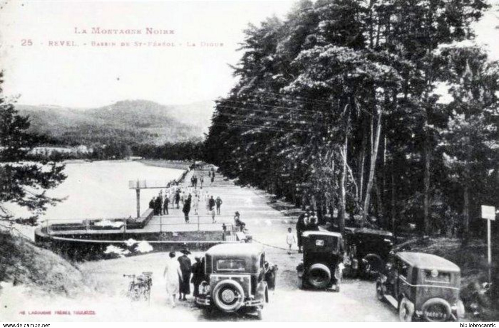 D31 - REVEL - BASSIN DE ST FEREOL - VUE ANIMEE DE LA DIGUE