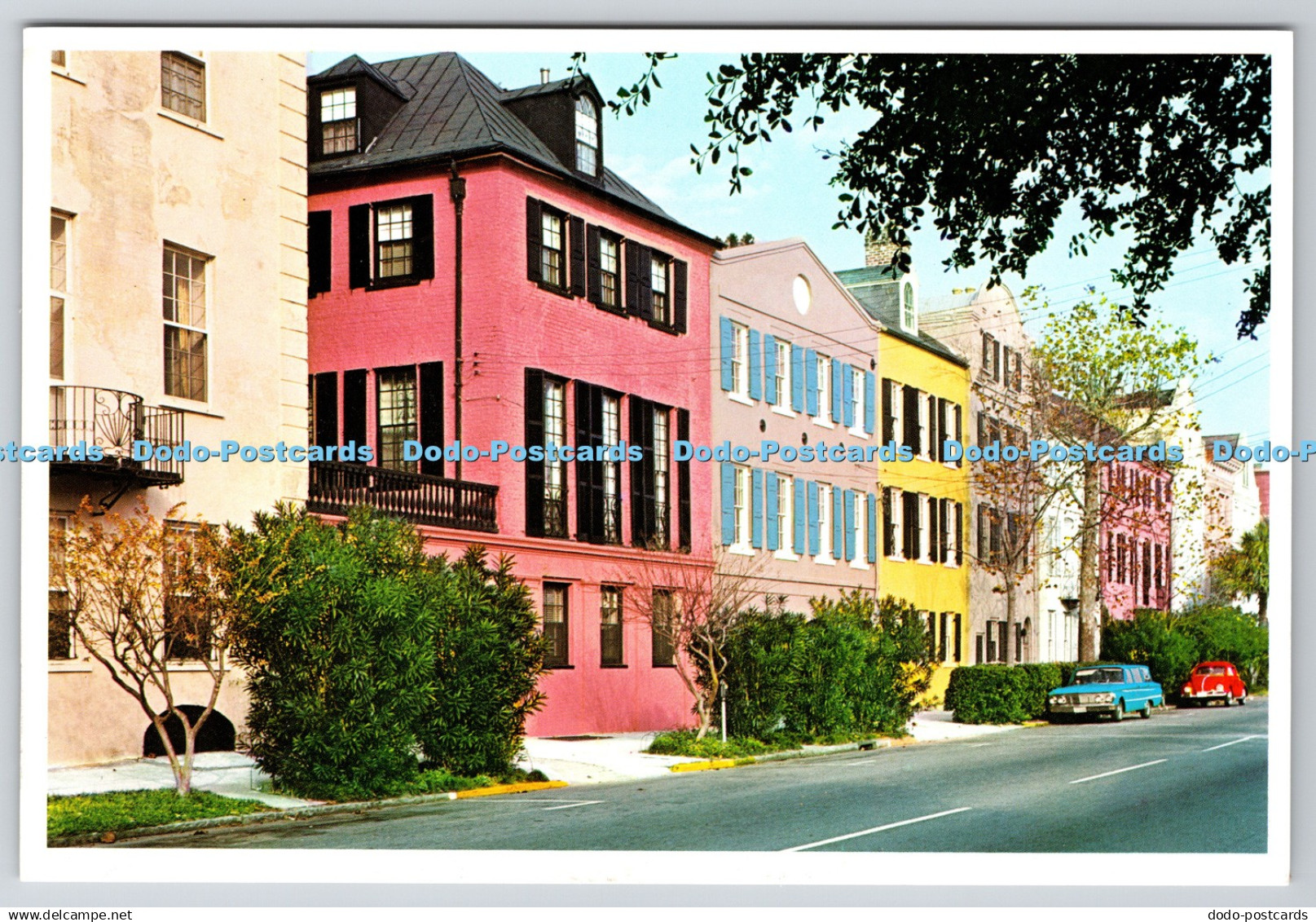 D311321 Charleston S C Rainbow Row Charleston Post Card