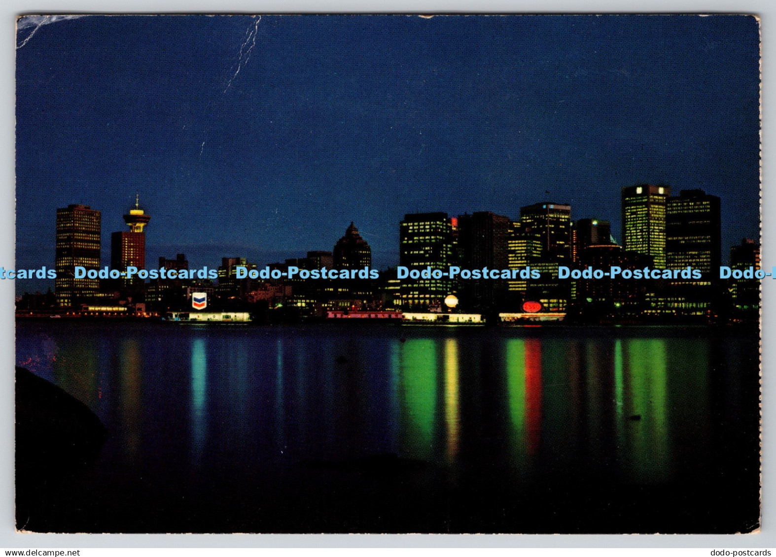 D311689 Vancouver B C Canada Vancouver Evening Skyline Natural Color Productions