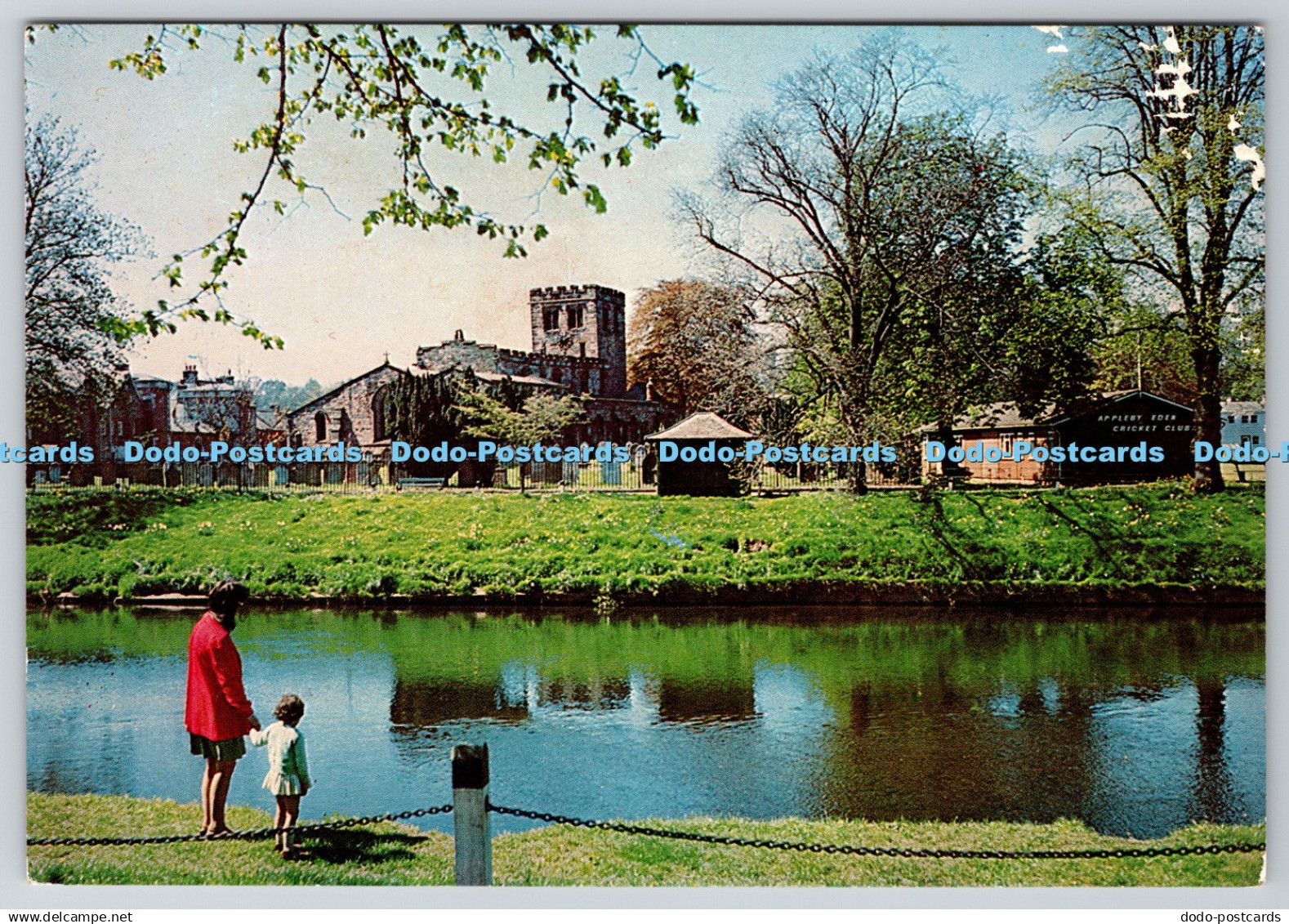 D311950 Appleby in Westmorland River Eden With St Lawrence Church in Background