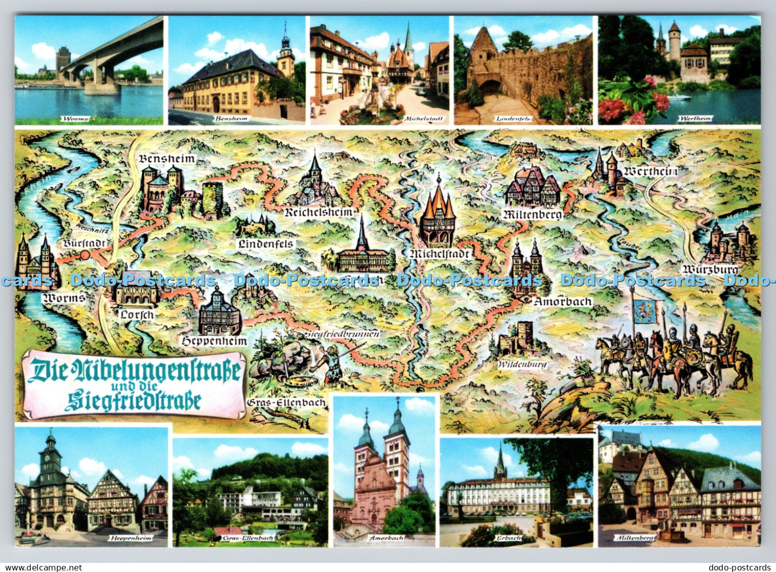 D312262 Die Nibelungenstrasse und Die Siegfriedstrasse. Miltenberg. Krapohl. Mul