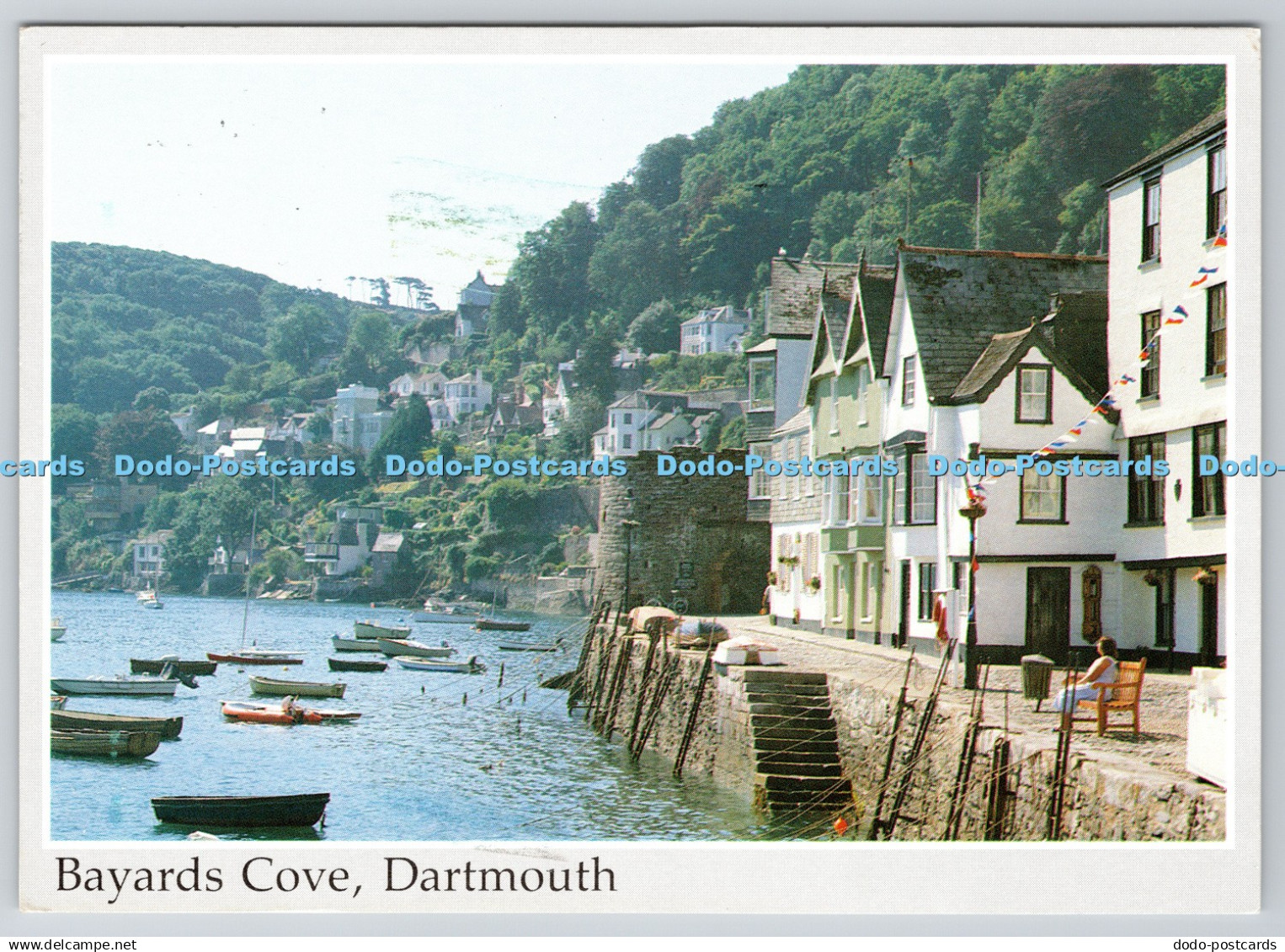 D314921 Dartmouth. Bayards Cove. Inscribed stone recalls sailing of Mayflower in