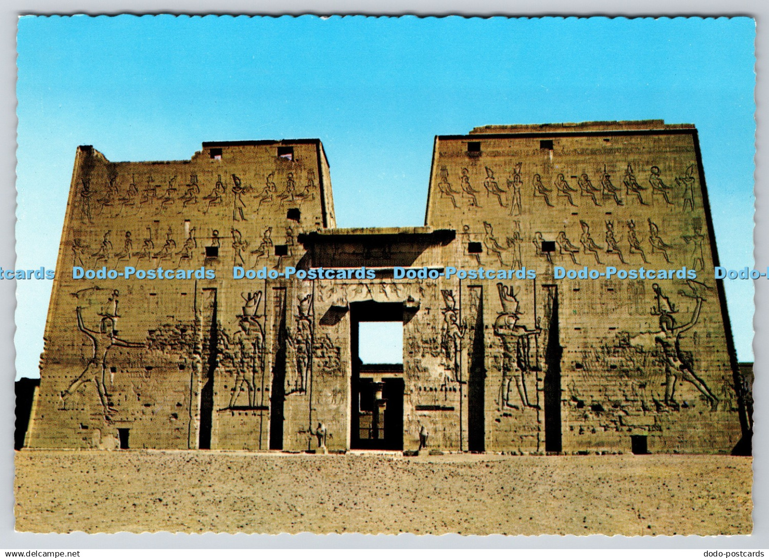 D315933 United Arab Republic. Egypt. Edfu. Great Pylon of Horus Temple. Kruger.