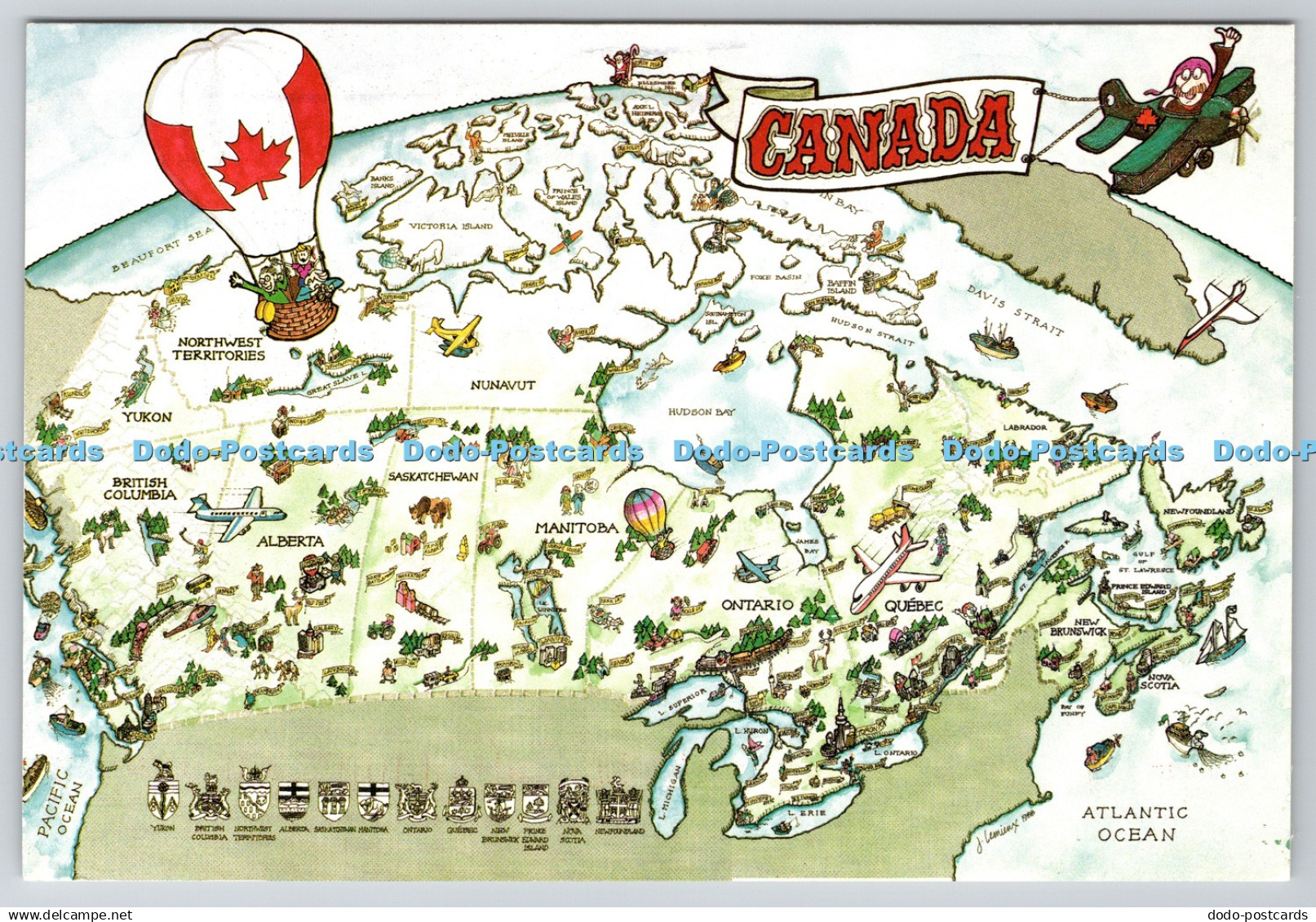 D317124 Maps. Canada. The Postcard Factory. Markham. Ontario. PM Canada. 2000