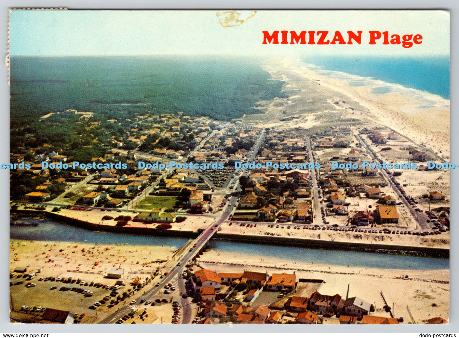 D318716 Landes. Mimizan Plage. Vue aerienne sur Mimizan Plage Sud et le courant.