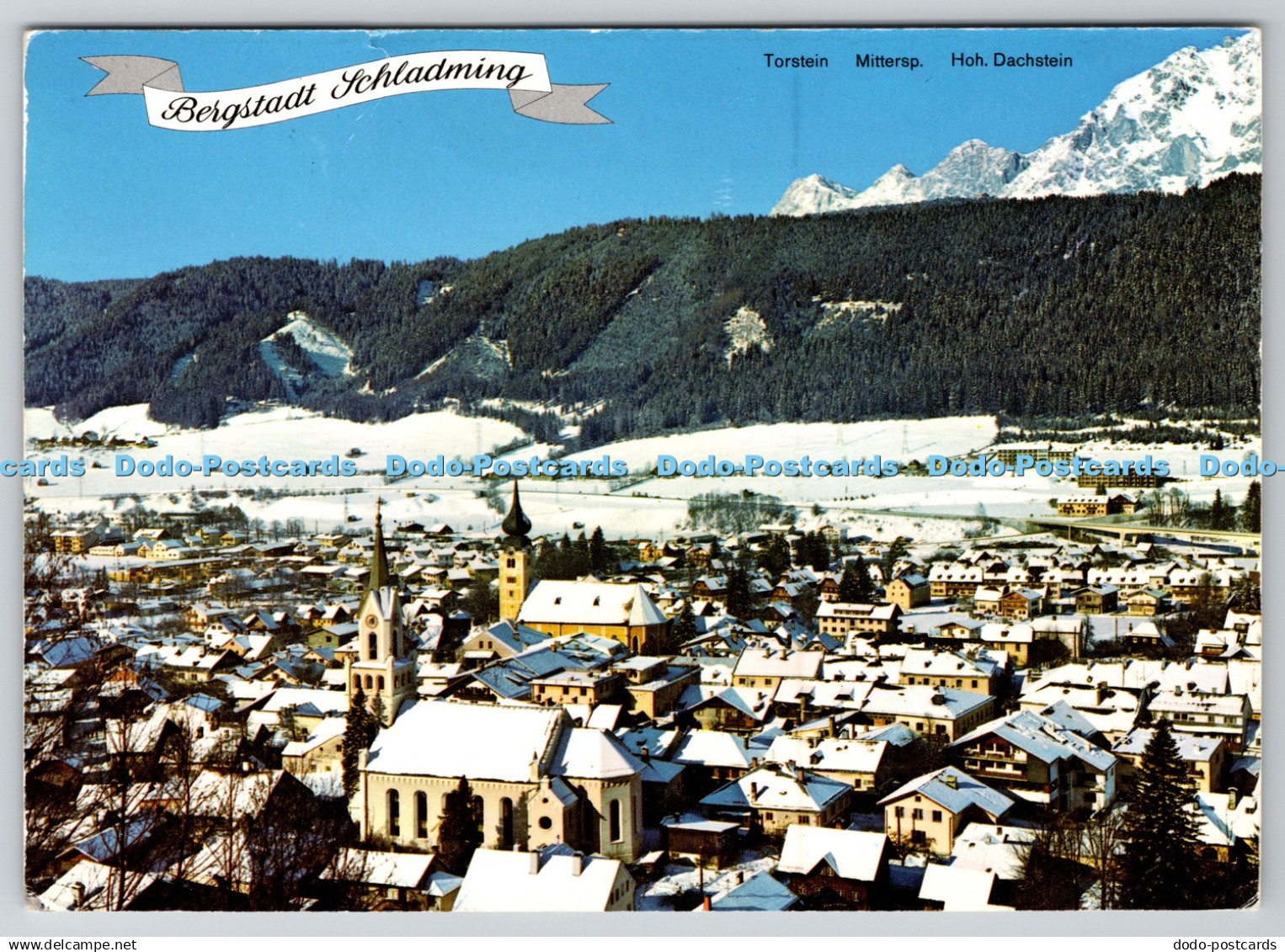 D318930 Austria. Steiermark. Schladming. Bergstadt Schladming. Ski Zentrum und W