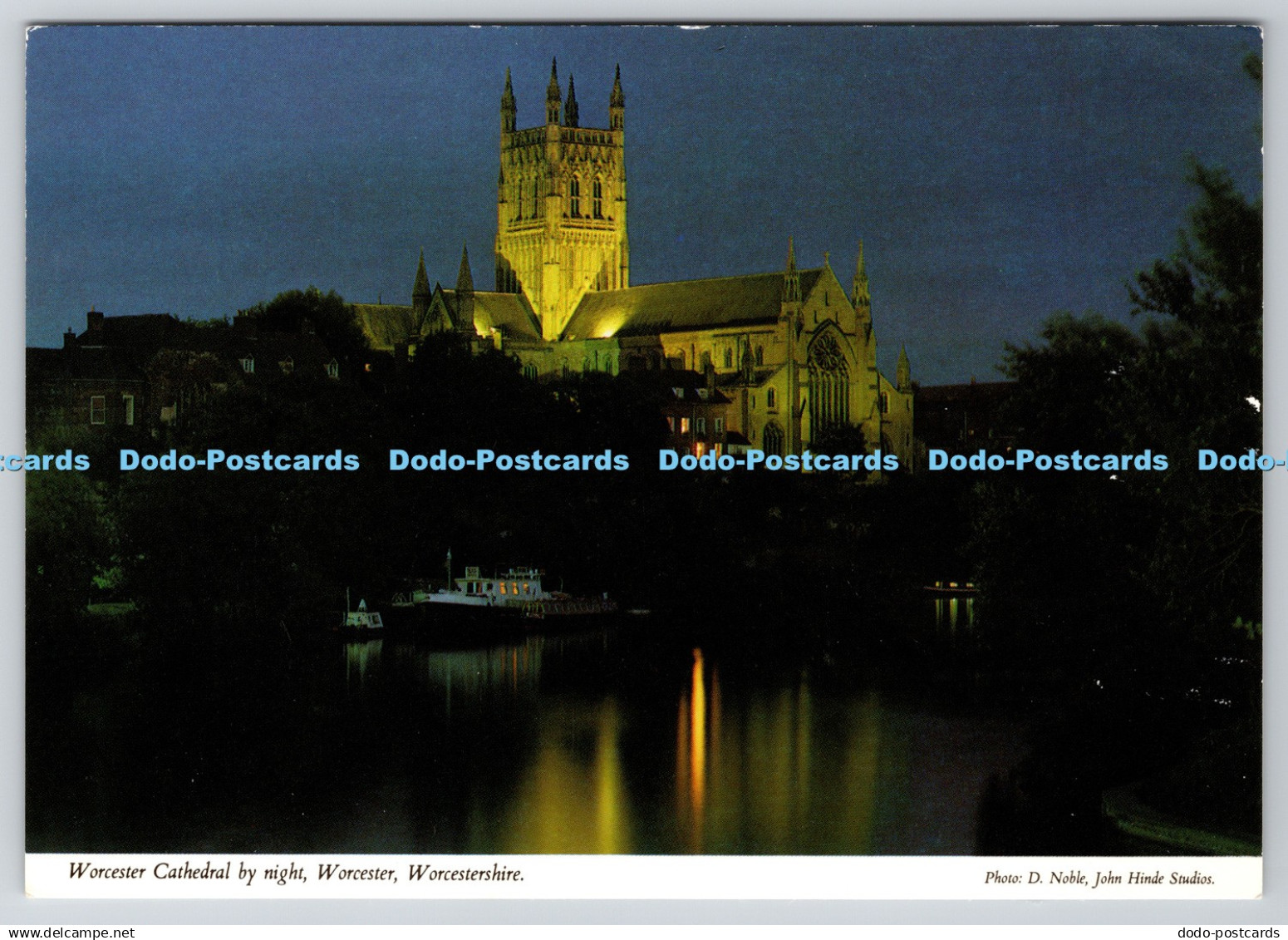D319359 Worcestershire. Worcester. Worcester Cathedral by Night. John Hinde. D.