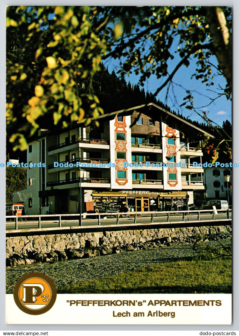 D321547 Lech am Arlberg. Prefferkorns Appartements. Werbeverlag Hagen. Lustenau.