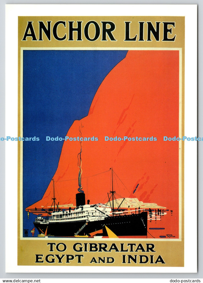 D323070 Anchor Line. Gibraltar Egypt and India. Tyler. Dobson and Molle. Glasgow