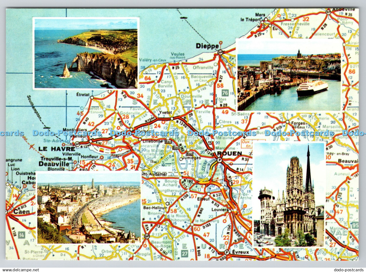 D323453 Maps. La Normandie. France. AS. Artaud Freres. Carquefou. Nantes. Multi
