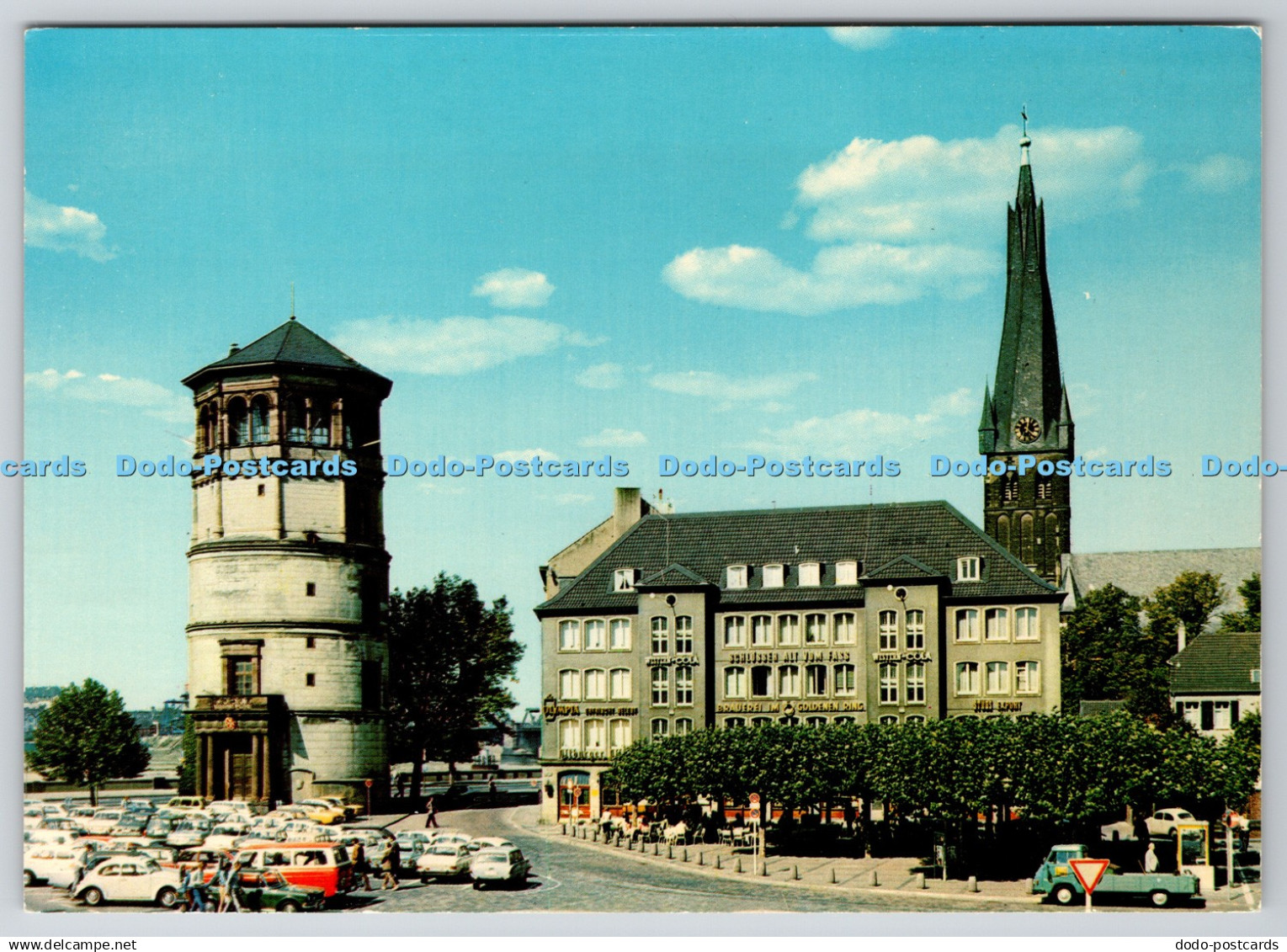 D324470 Duseldorf am Rhein. Blick zum Schlosturm. Klaus Rahmel Verlag. Pulheim