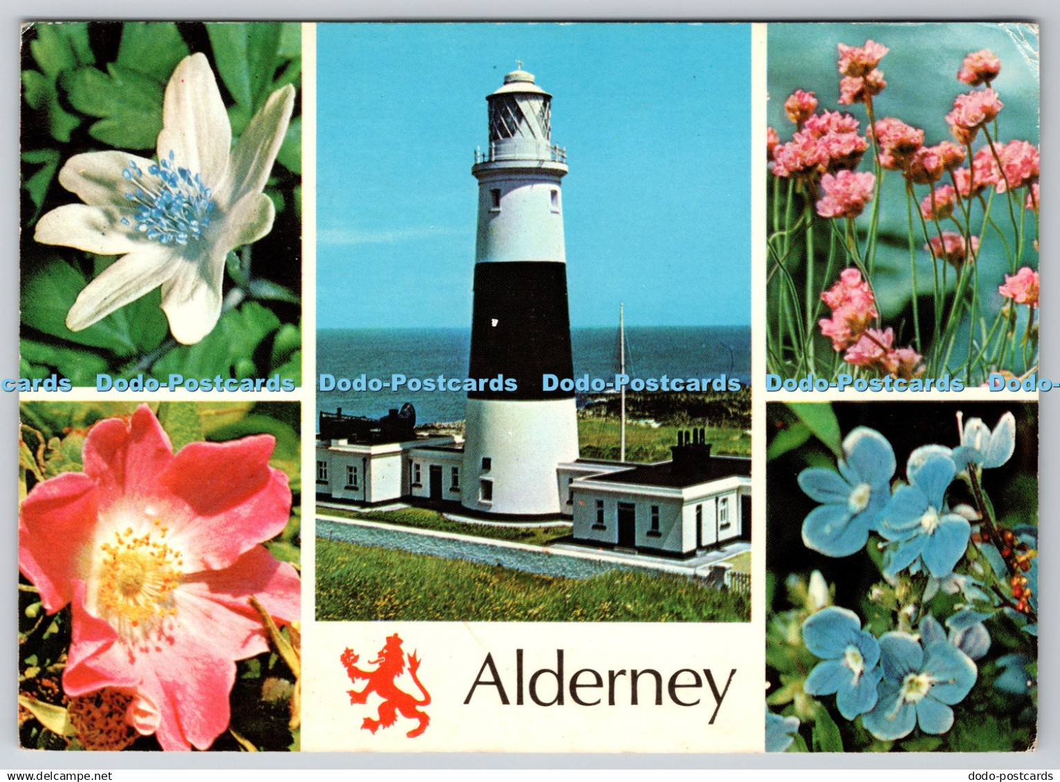 D327743 Alderney. Quesnard Lighthouse. Cotman Color. Jarrold Ltd. Norwich. Multi