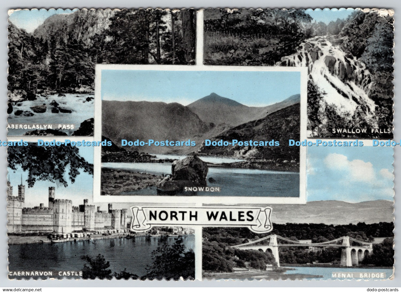 D331589 North Wales. Snowdon. E. T. W. Dennis. Multi View. PM. Rhyl. Flintshire.