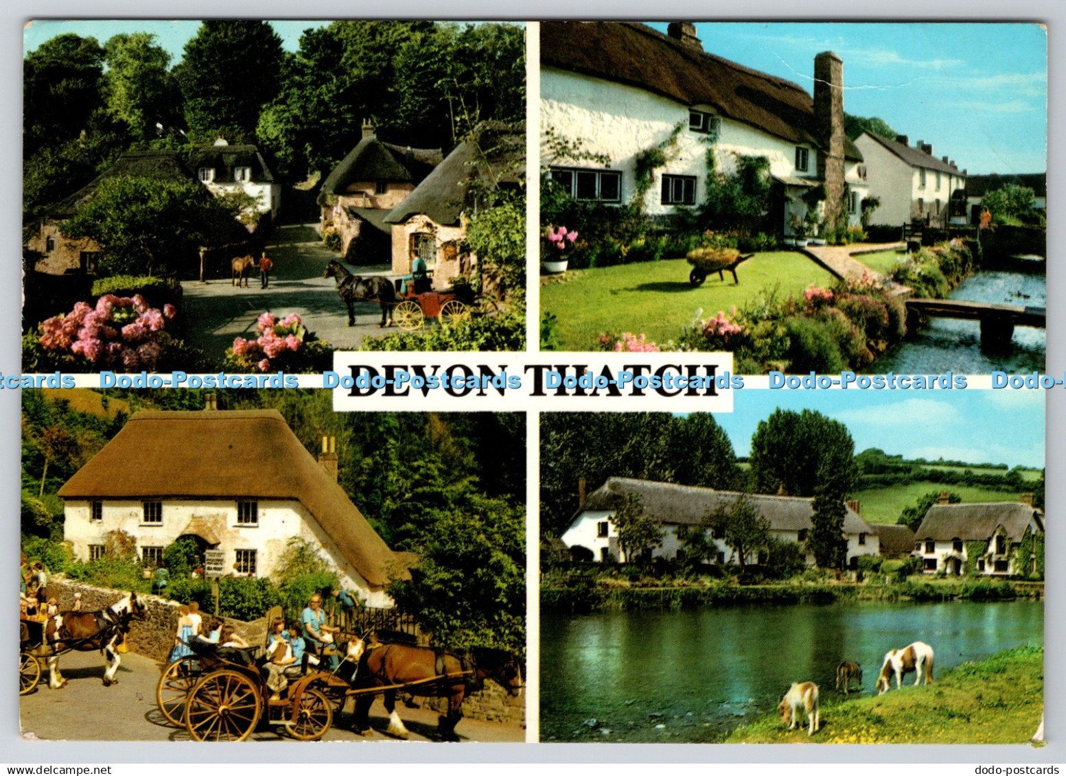 D333091 Devon Thatch. Cockington Forge. near Torquay. Typical Devon. Thatched Ho