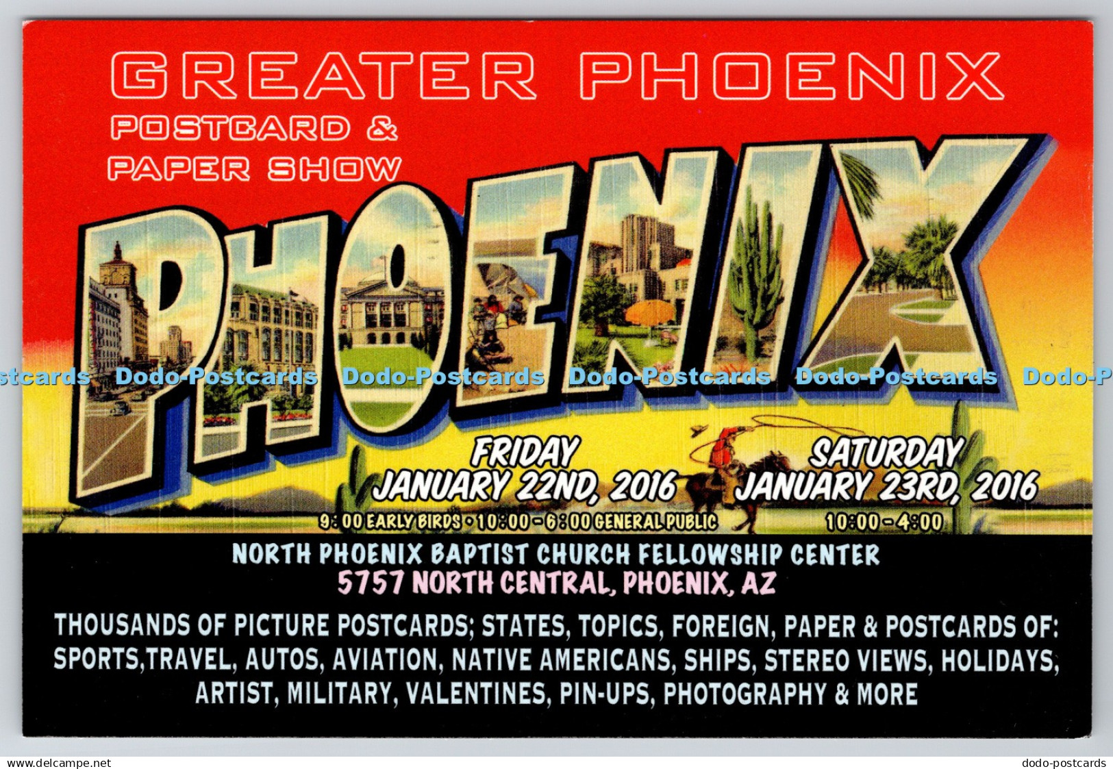 D333569 Greater Phoenix. Postcard Paper Show Phoenix