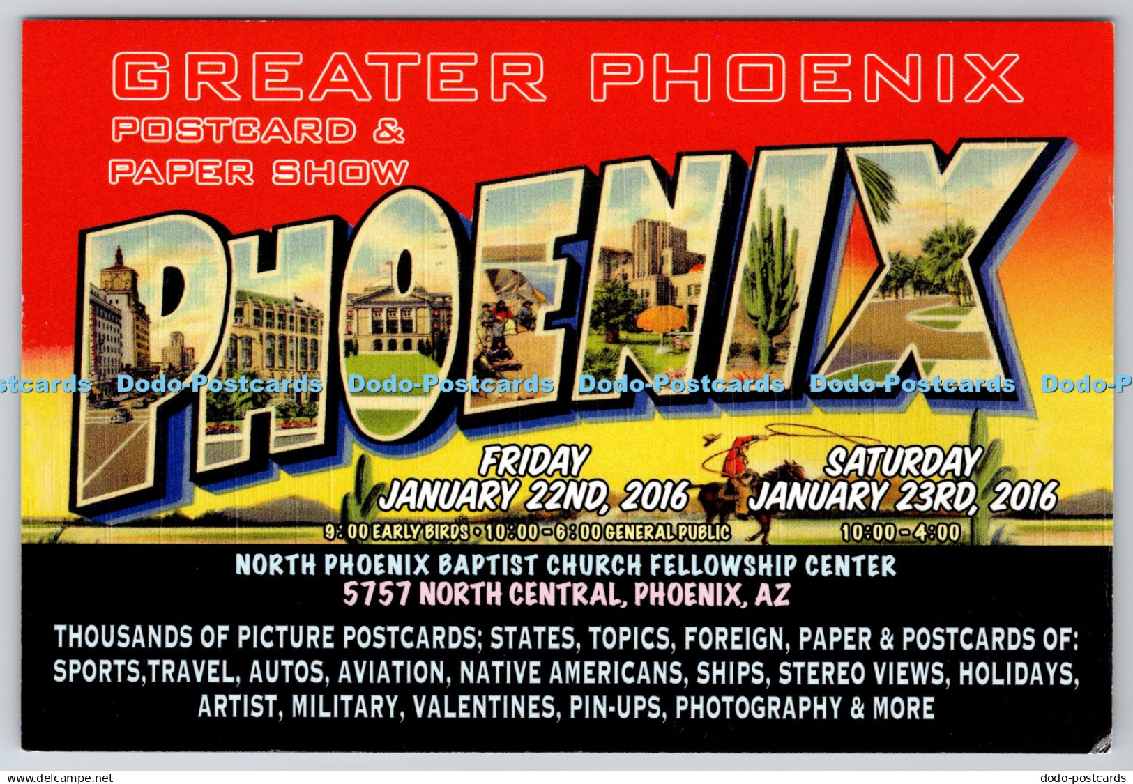 D333570 Greater Phoenix. Postcard Paper Show Phoenix