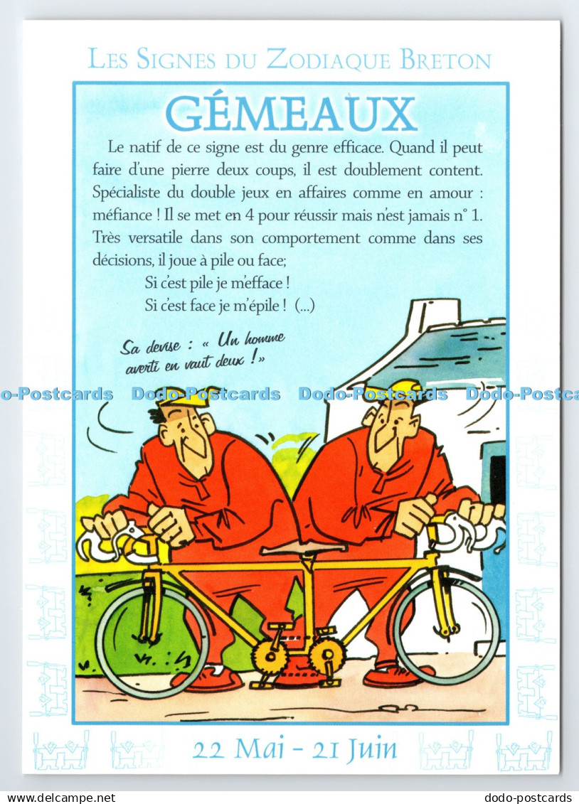 D339850 Les Signes du Zodiaque Breton. Gemeaux. YCA. Hubert Rublon