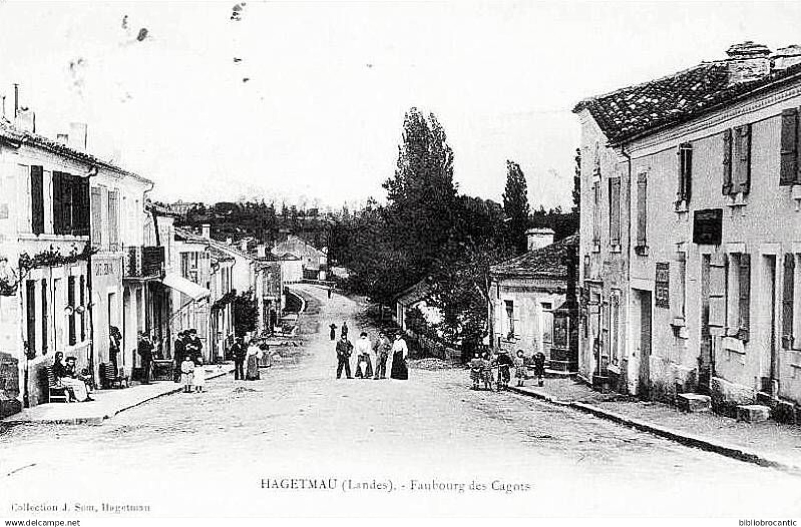 D40 - HAGETMAU - VUE ANIMEE DU FAUBOURG DES CAGOTS