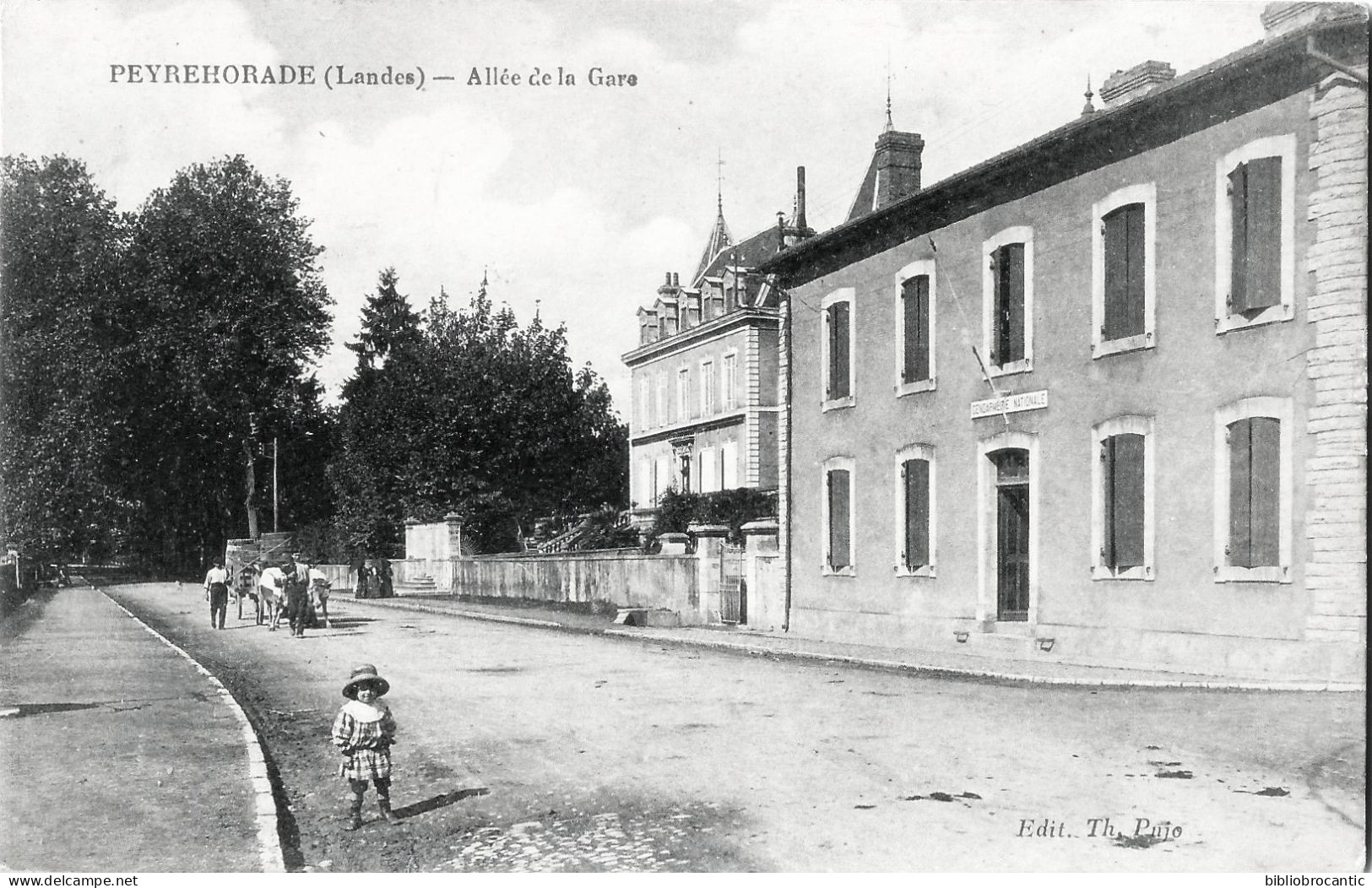 D40 PEYREHORADE (Landes)  <  VUE ANIMEE DE L'ALLEE DE LA GARE