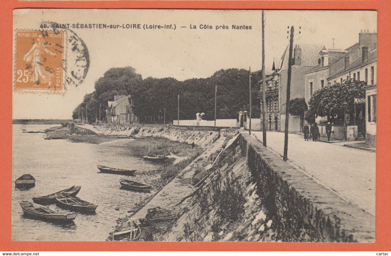 D44 - SAINT SÉBASTIEN SUR LOIRE - LA CÔTE PRÈS NANTES - Plusieurs Personnes - Barques