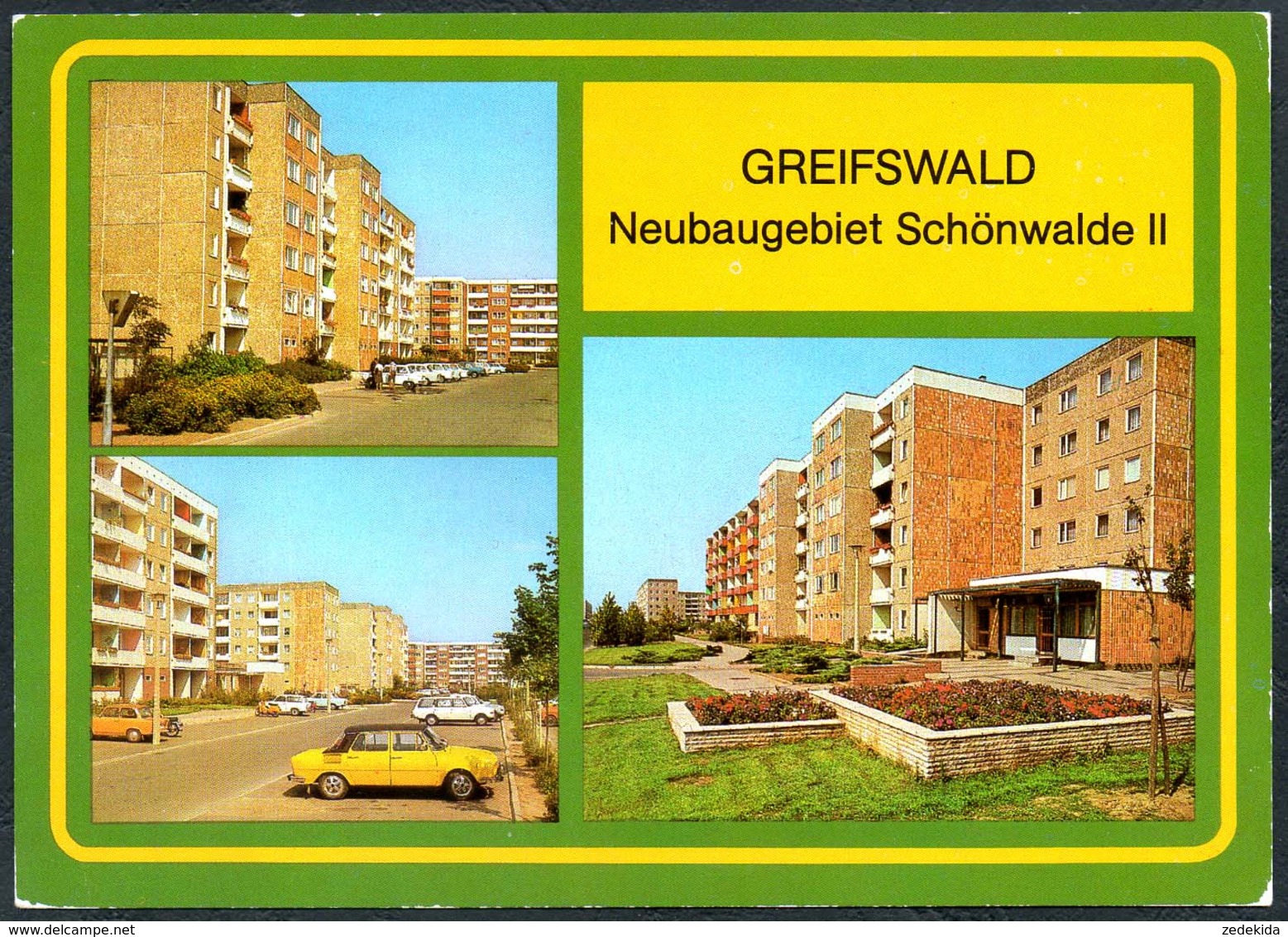 D5927 - Greifswald Neubaugebiet Schönwalde II - Großplatte Neubauten - Verlag Bild und Heimat Reichenbach DDR