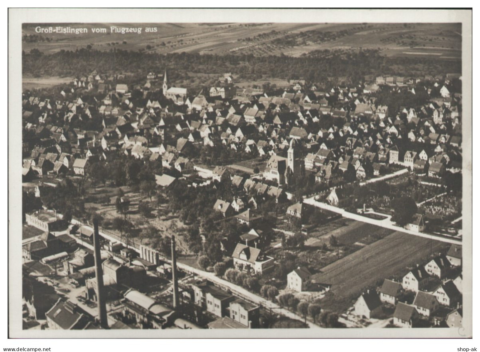 D617/ Groß-Eislingen  Foto  AK Luftbild ca.1935