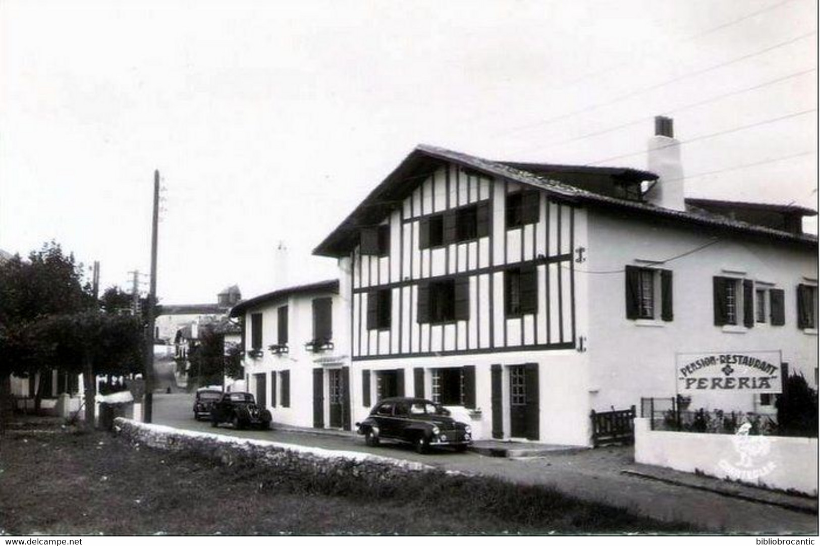 D64 GUETHARY - Cpa photo bromure < PENSION-RESTAURANT PERRERIA