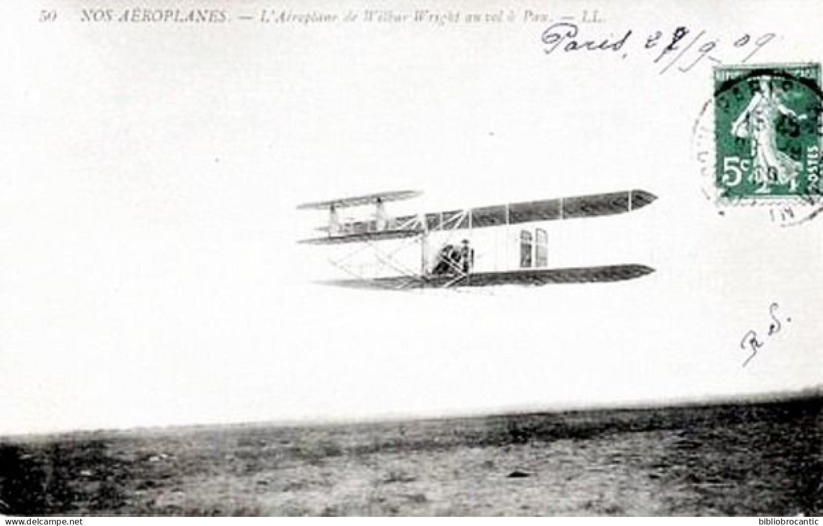 D64- PAU - NOS AEROPLANES < L'AEROPLANE DE WILBUR WRIGHT AU VOL A PAU