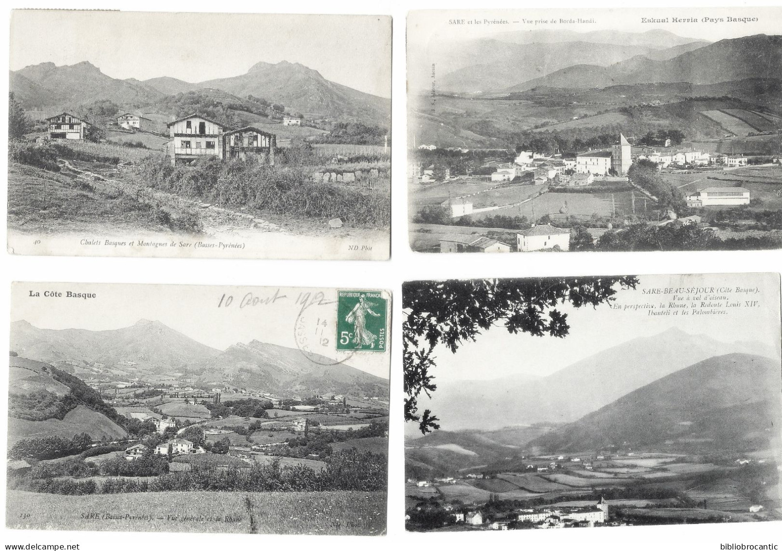 D64 PAYS BASQUE - SARE / LOT de 11 CARTES POSTALES ANCIENNES DIFFERENTES
