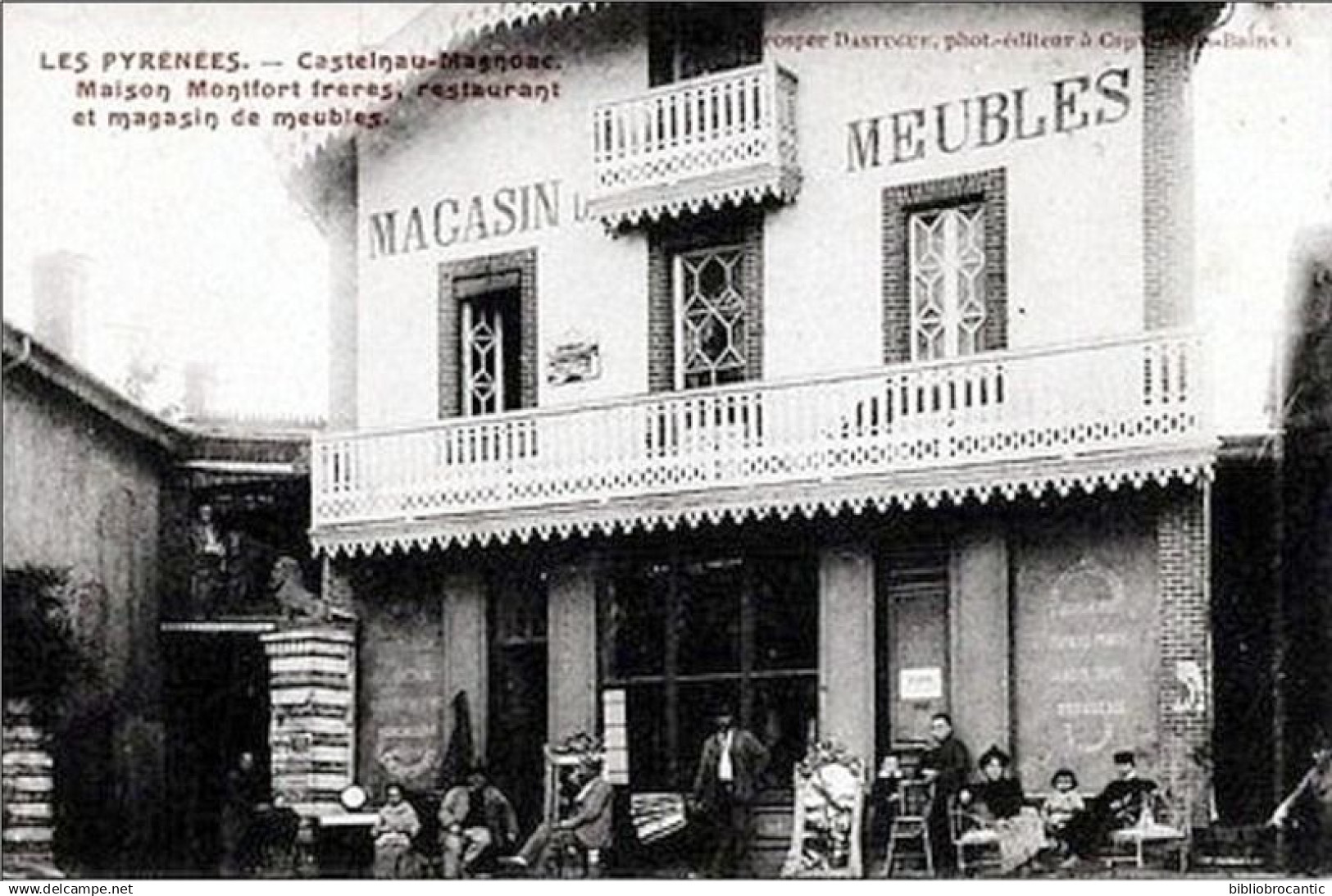 D65 CASTELNAU-MAGNOAC/ Vue Animée * MAISON MONFORT FRERES *RESTAURANT et MAGASIN DE MEUBLES