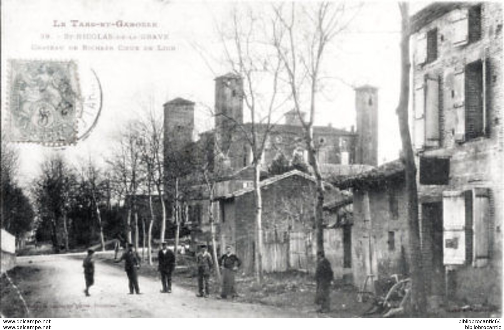 D82 SAINT-NICOLAS-DE-LA-GRAVE < Vue animée du CHATEAU DE RICHARD COEUR DE LION