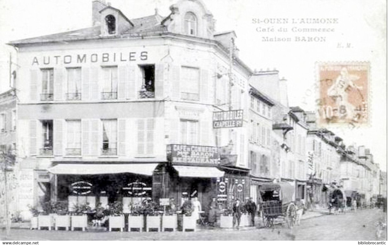 D95 - SAINT OUEN L'AUMONE < VUE ANIMEE DU CAFE DU COMMERCE - MAISON BARON
