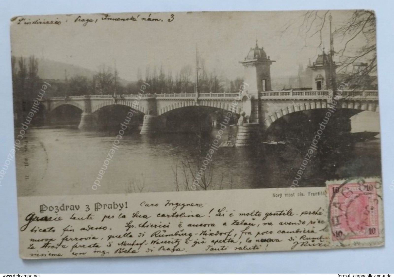 da102 cartolina pozdrav praby repubblica ceca