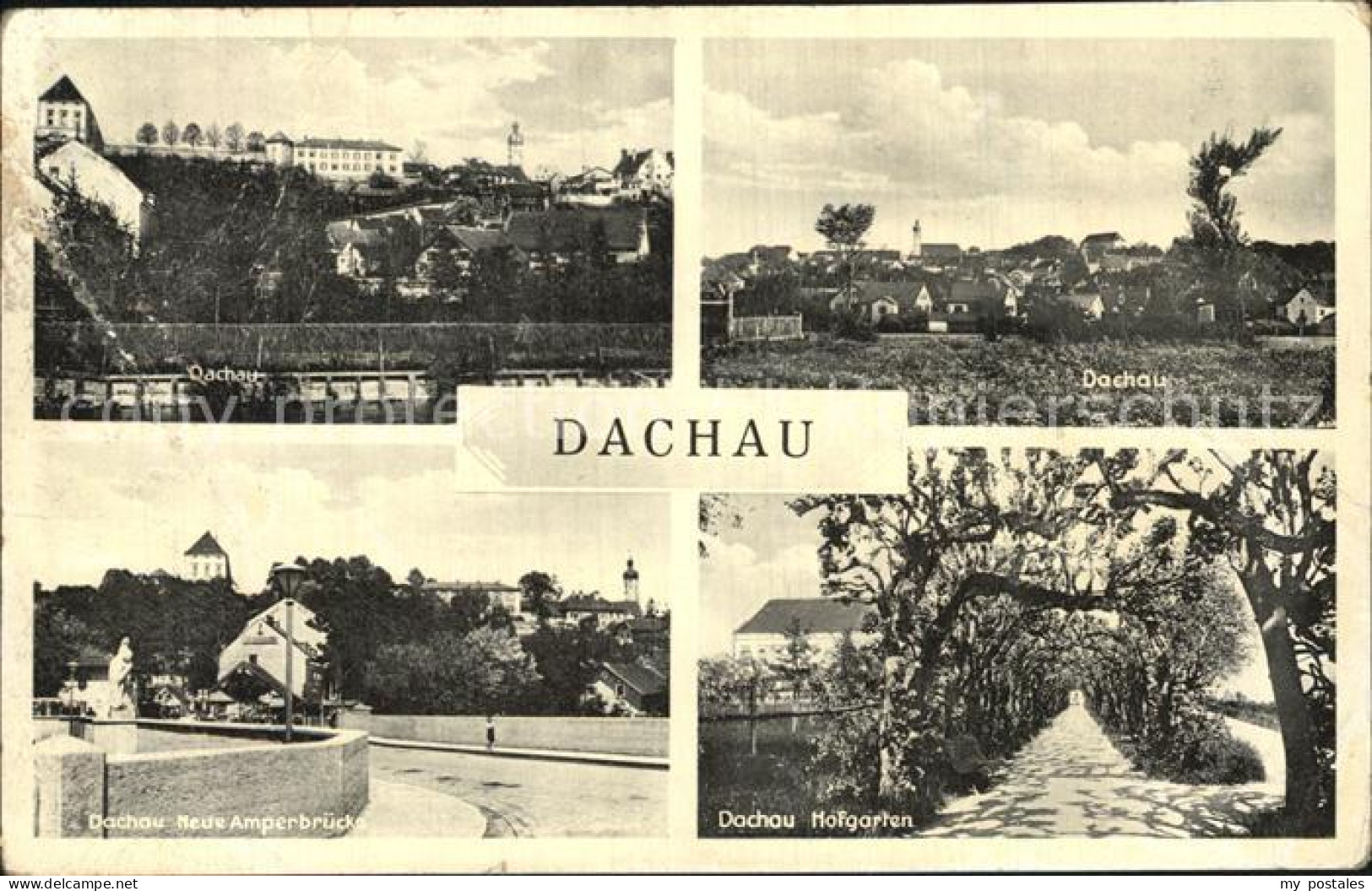 Dachau Teilansichten Amperbruecke Hofgarten