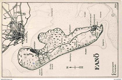 Fano Fanoe Nordby DK Gebietskarte