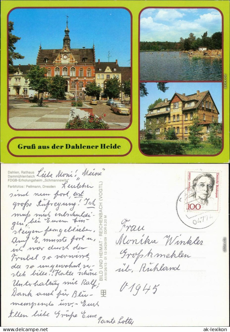 Dahlen  Dammühlenteich  Campingplatz, FDGB-Erholungsheim "Schmannewitz" 1988