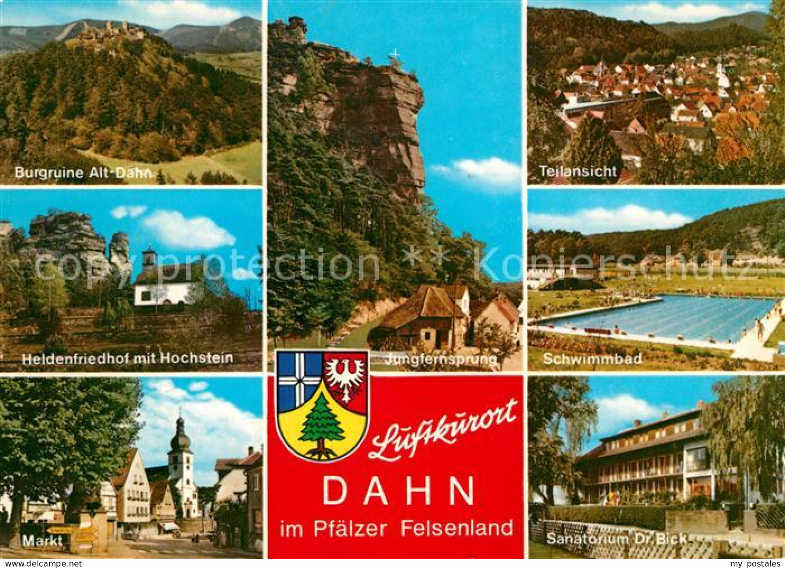 Dahn Jungfernsprung Schwimmbad Sanatorium Dr. Bick Burgruine-Alt-Dahn
