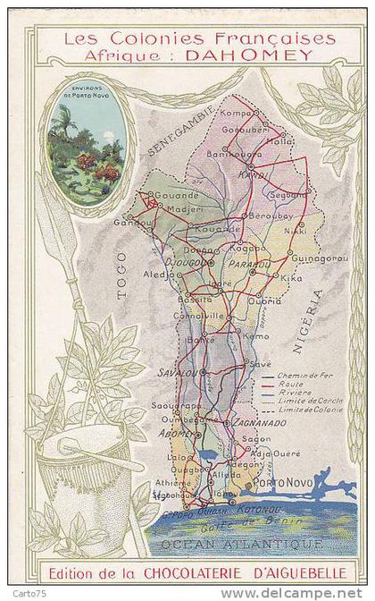 Afrique  - Dahomey - Géographie