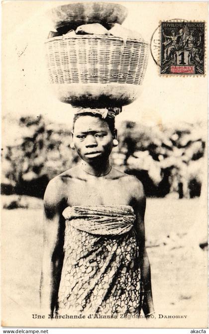 PC DAHOMEY BENIN UNE MARCHANDE D'AKASSA ZAGRANOVO, DAHOMEY (a76053)