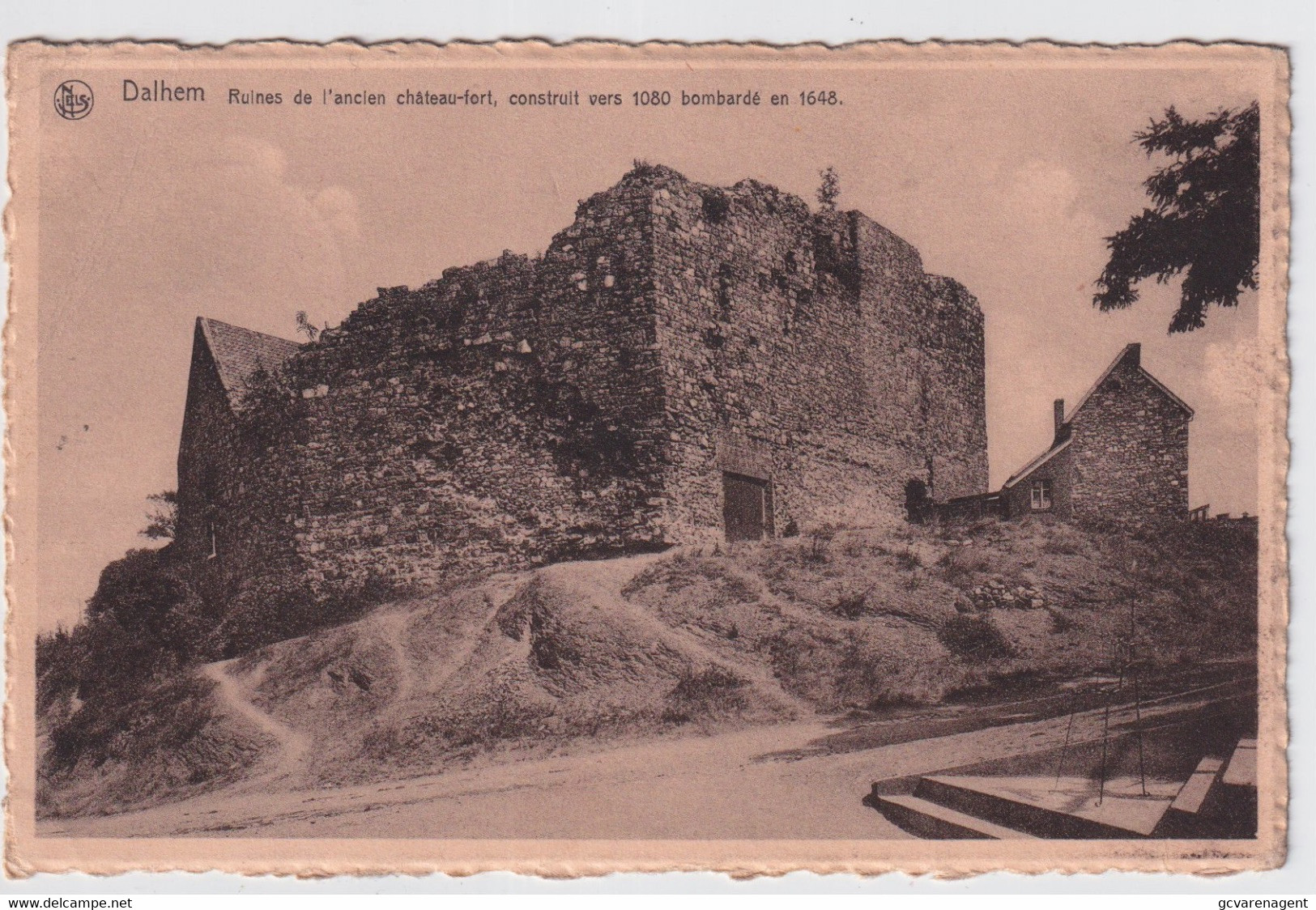 DALHEM  RUINES DE L'ANCIEN CHATEAU FORT , CONTRUIT VERS 1080 BOMBARDE 1648