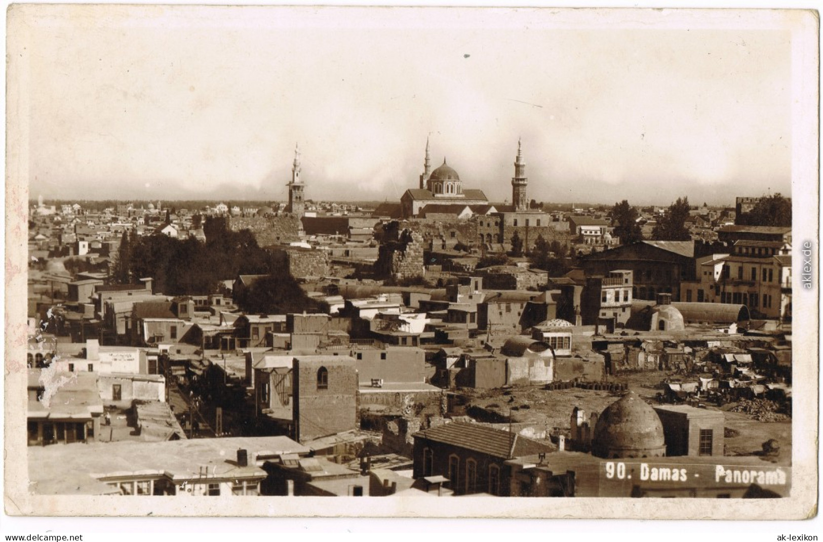 Damaskus دِمَشق‎ Blick über die Stadt Syrien Syria Foto Postcard  1935